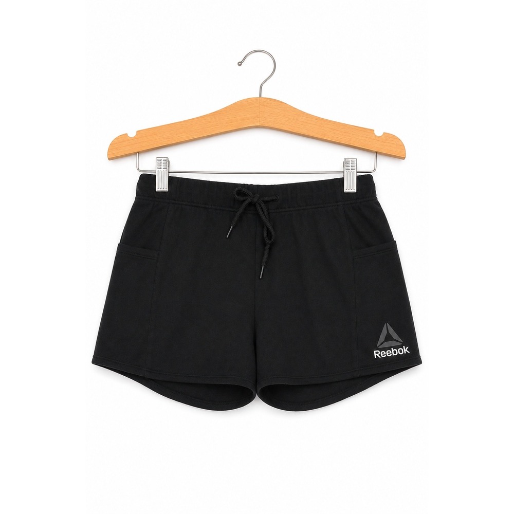 Reebok Womens Shorts Sz S Black Sweatshorts Sweat Athletic Gym